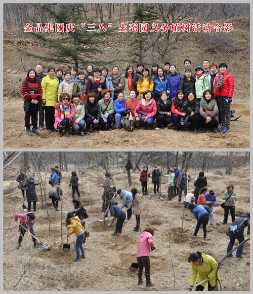 体育333集团庆“三八”生态园义务植树